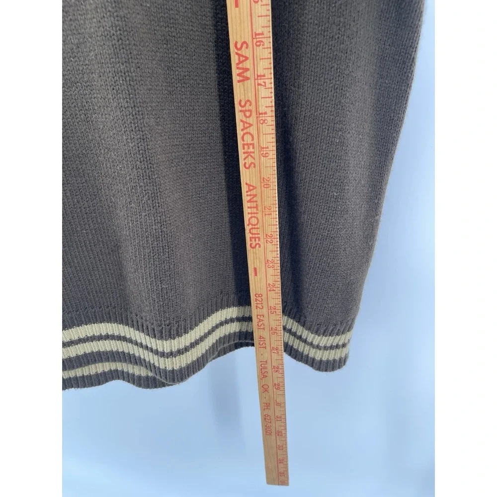 South‎ Pole Sweater Vest Men Medium Brown V Neck Knit Y2K Streetwear